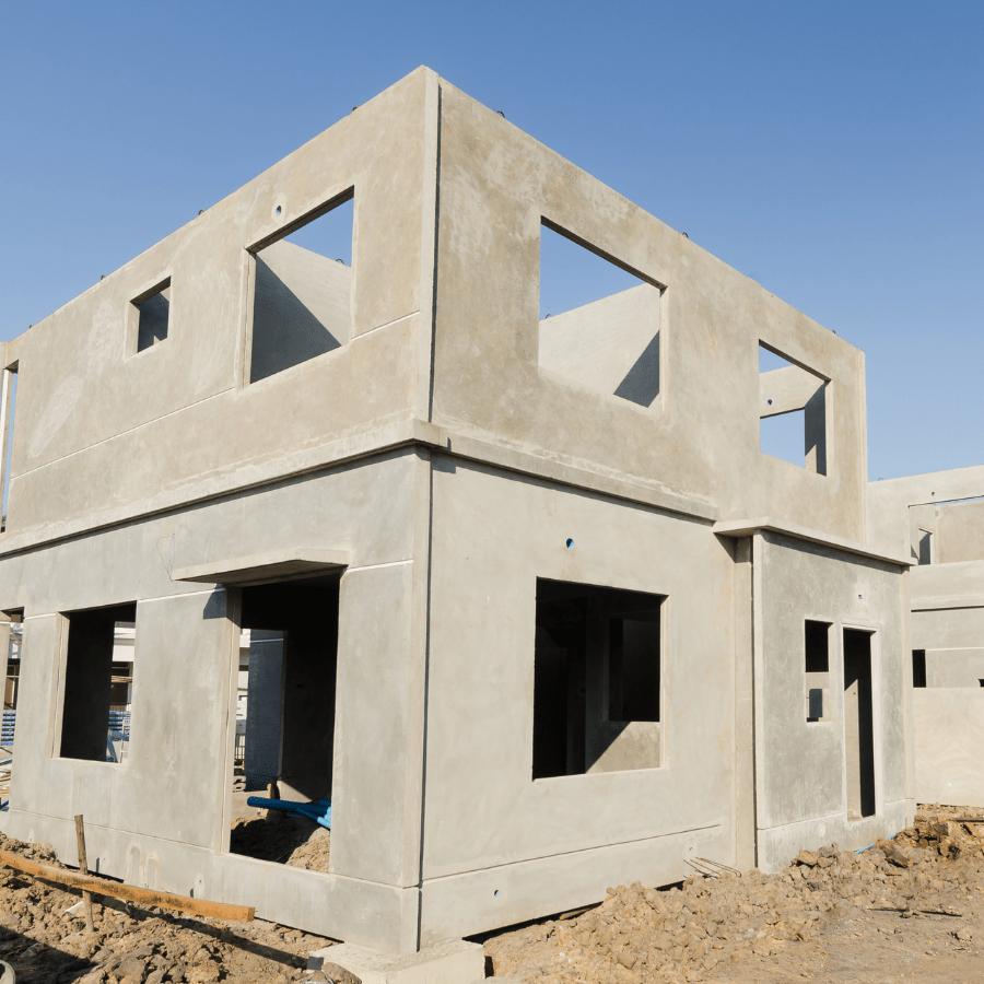 Casă din panouri prefabricate din beton – Nomade Construction