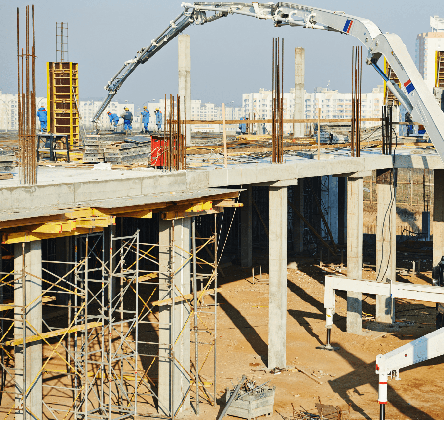 Pompare beton la etaj superior clădire – Nomade Construction